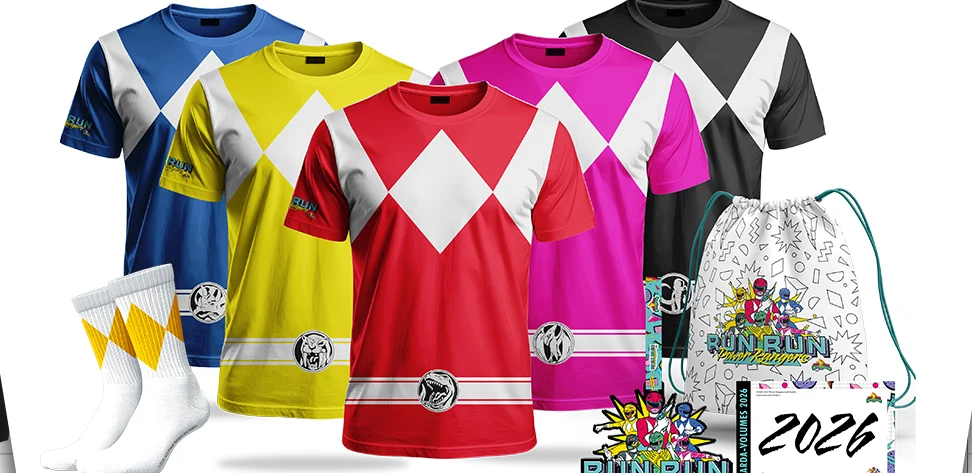 Kit Premium: camisas oficiais nas cores vermelho, azul, amarelo, rosa e preto, sacochila e número de peito
